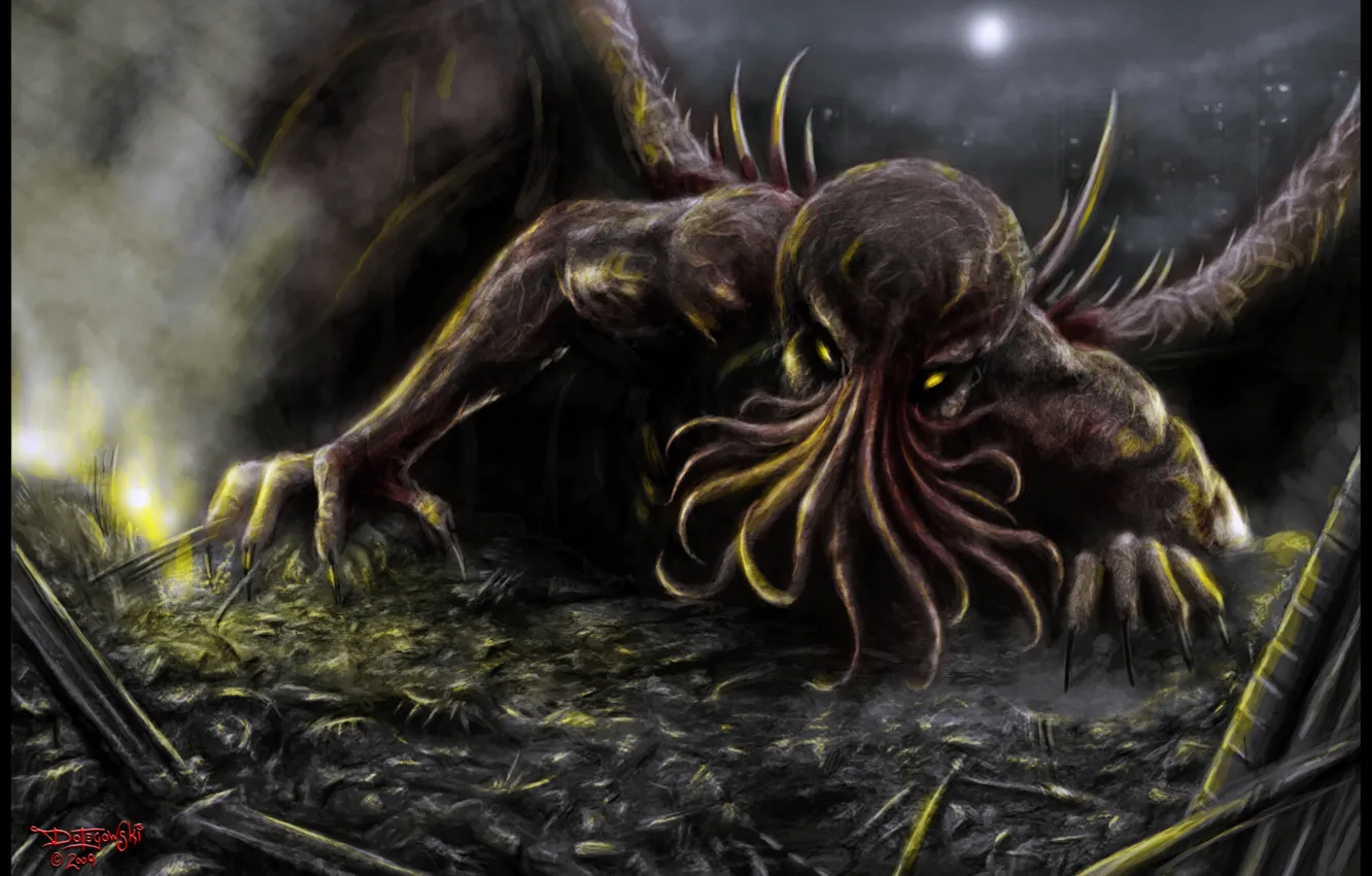 Photo wallpaper Cthulhu, Lovecraft, Necronomicon