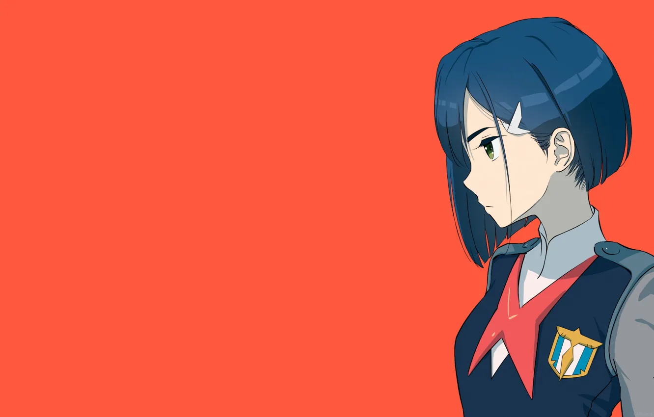 Photo wallpaper profile, red background, Ichigo, Darling In The Frankxx, Cute in France