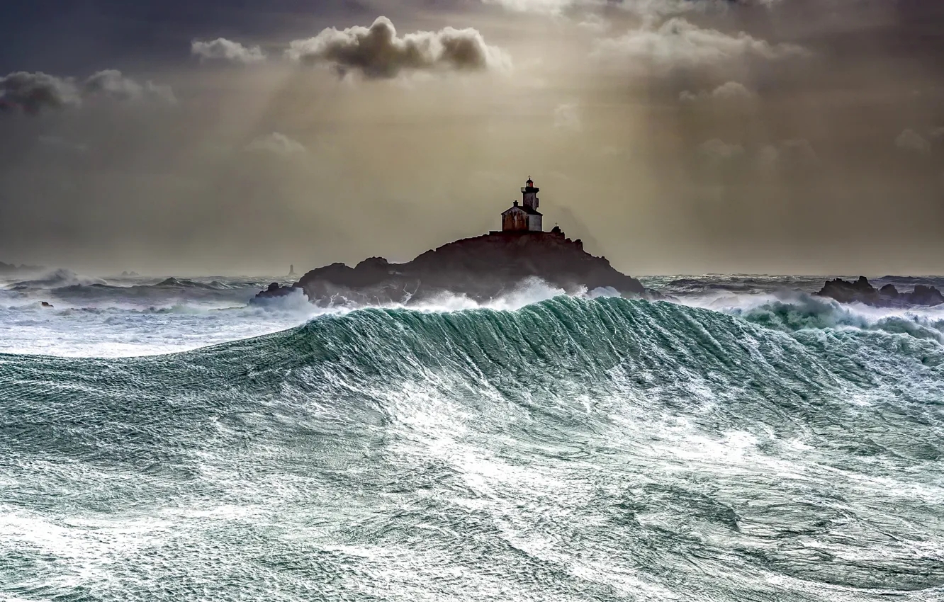 Photo wallpaper sea, nature, lighthouse