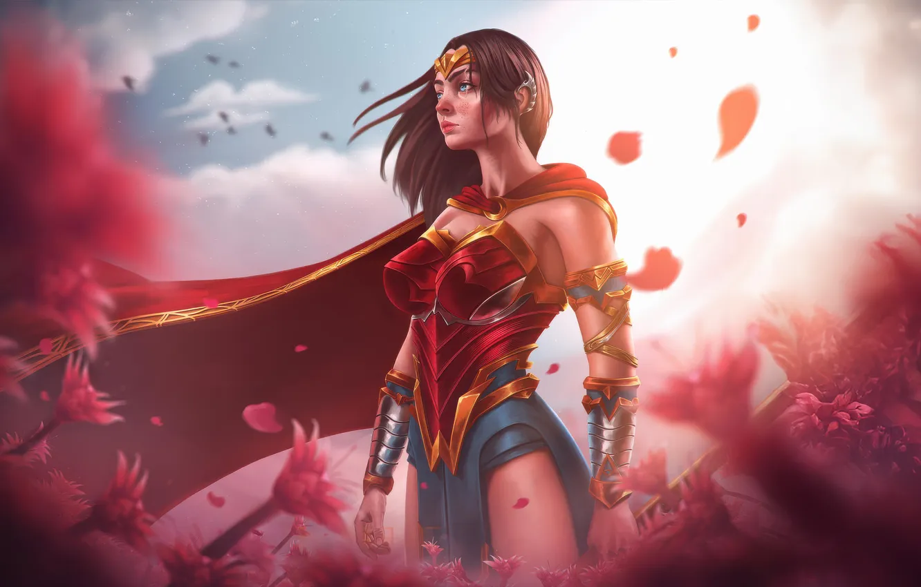 Photo wallpaper woman, power, Unleashed, Wonder, Amazonian