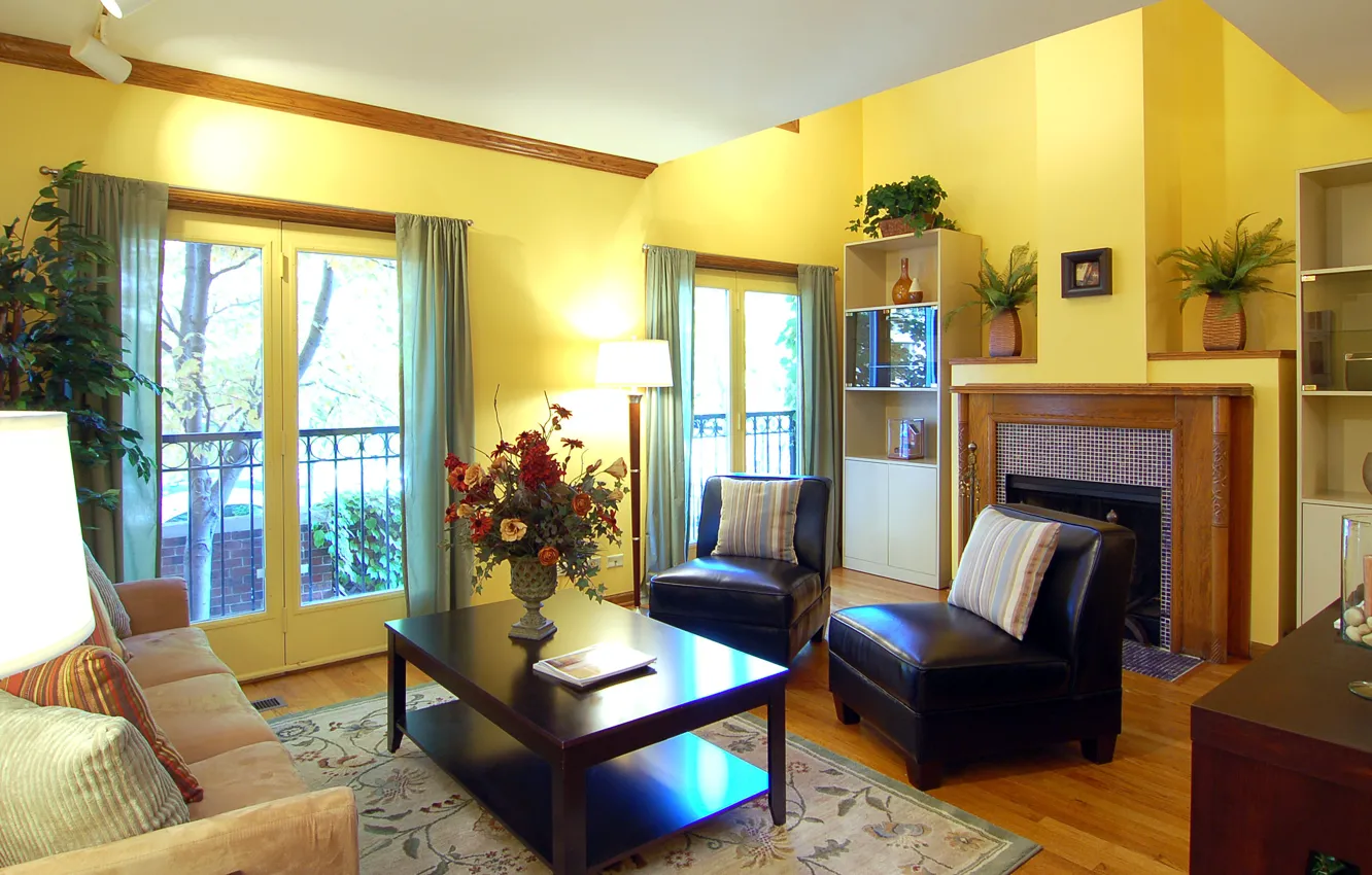 Photo wallpaper design, style, Villa, home, interior, living room, living room