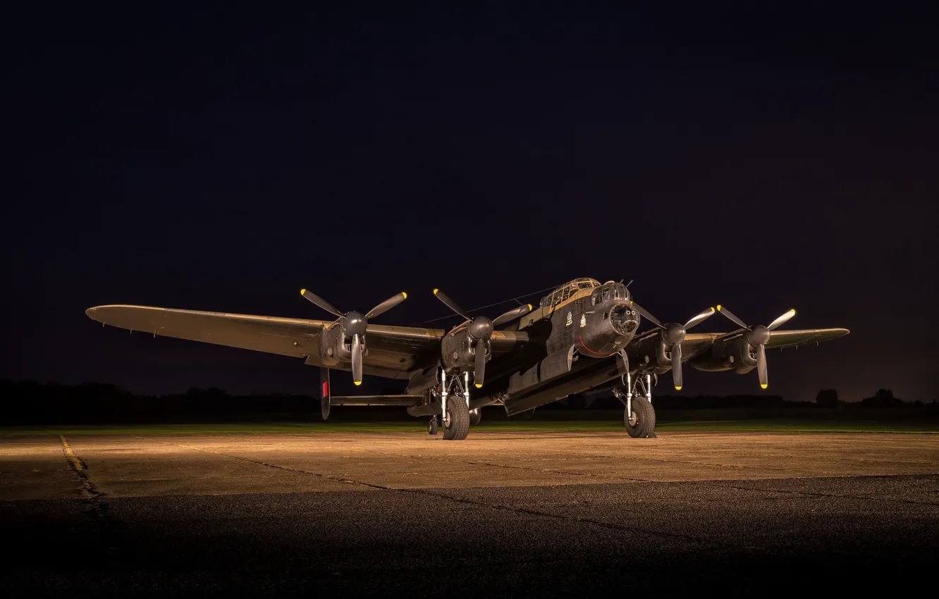 Photo wallpaper light, night, Parking, the plane