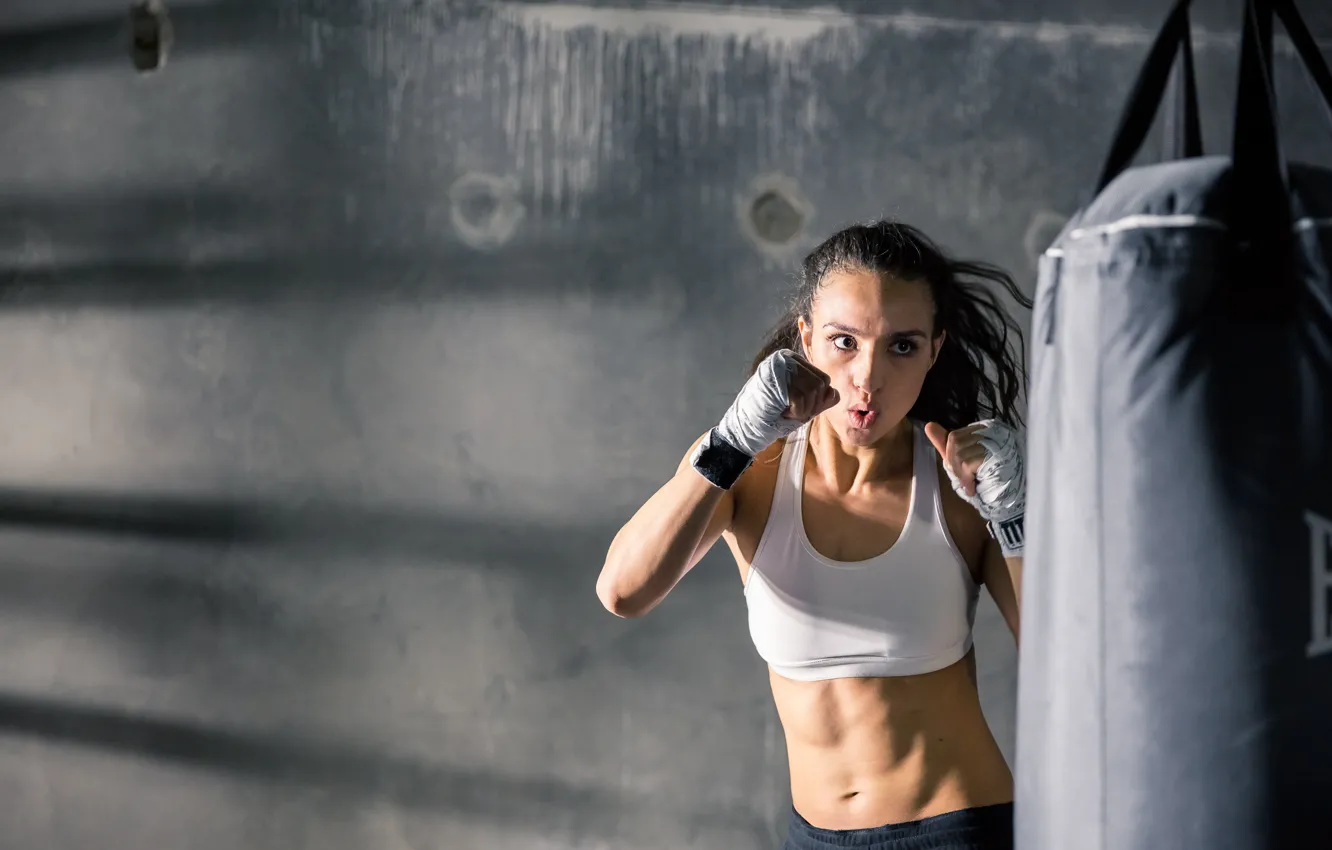 Photo wallpaper boxing, female, training
