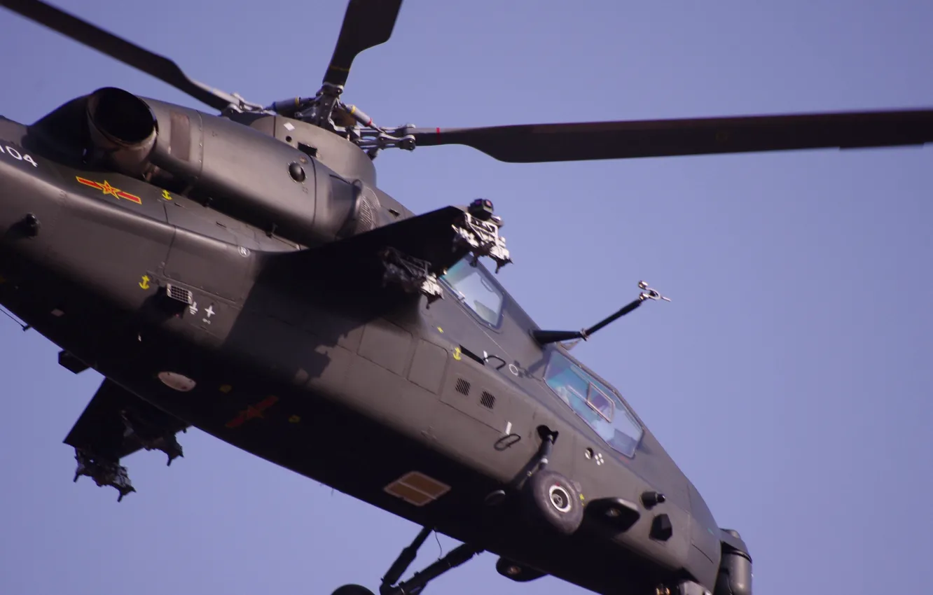 Photo wallpaper helicopter, shock, China, production, CAIC WZ-10, With the participation of, OKB "Kamov"