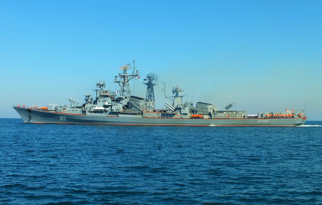Photo wallpaper frigate, sings, the course, The black sea, Quick-witted