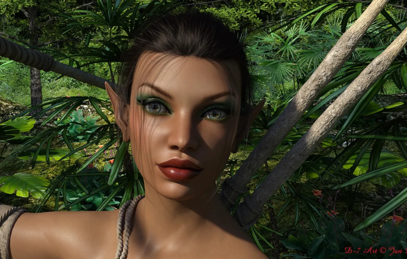 Photo wallpaper look, girl, Amazon