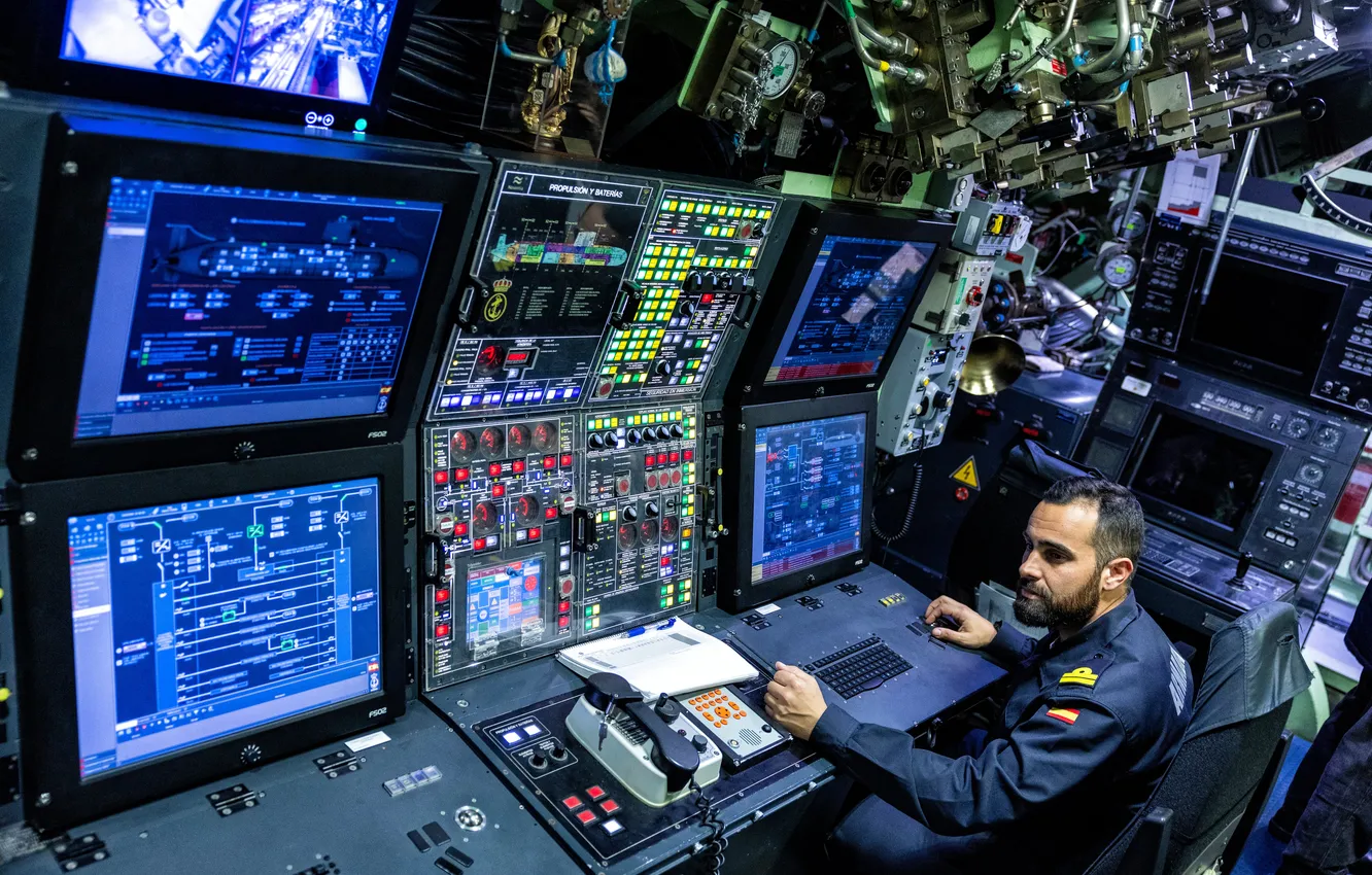 Photo wallpaper submarine, Spanish Navy, Diesel-electric, S-81, Isaac Peral