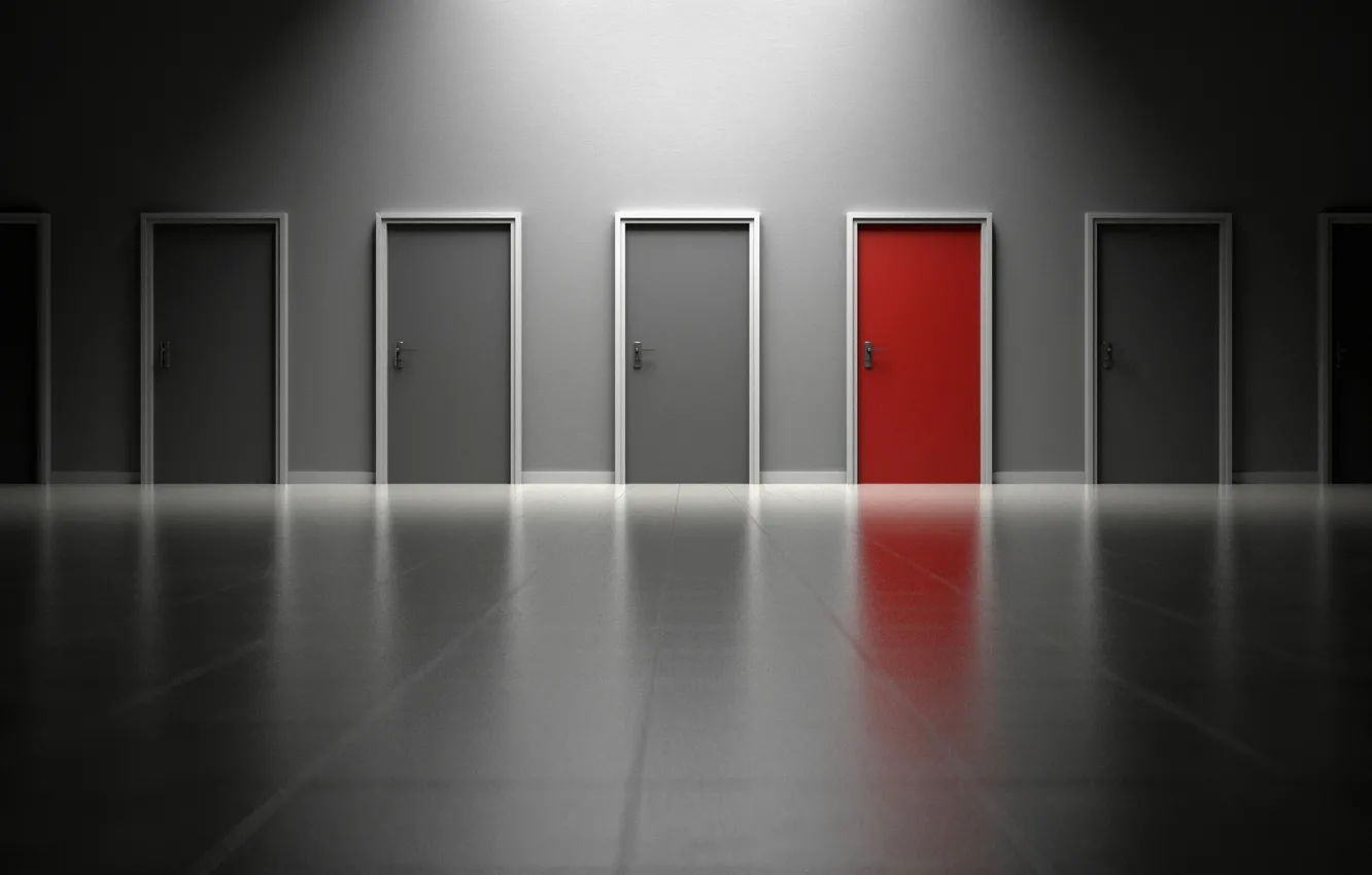 Photo wallpaper building, the door, corridor, office