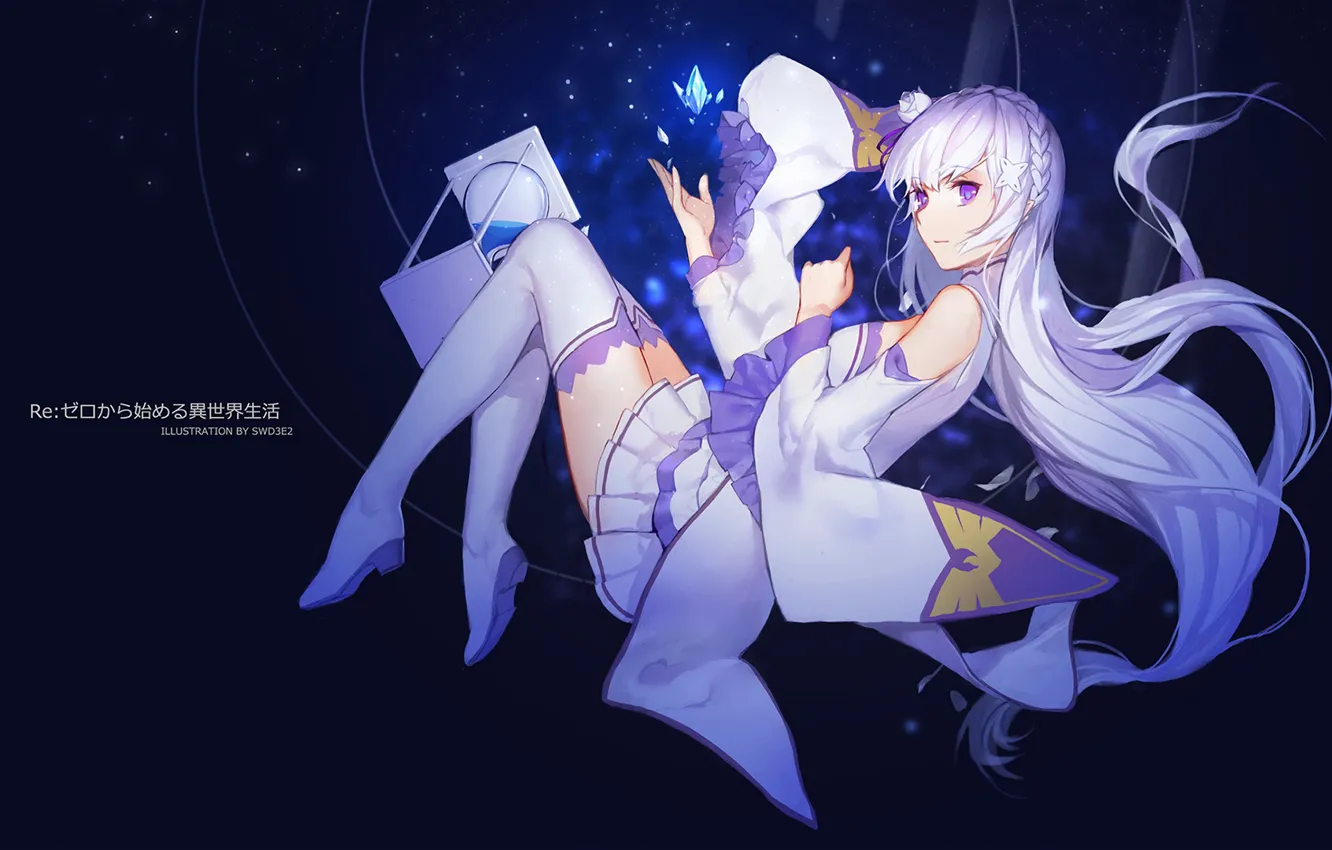 Photo wallpaper swd3e2, Re: Zero, Emilia (Re: Zero), Kara Hajimeru Isekai Seikatsu