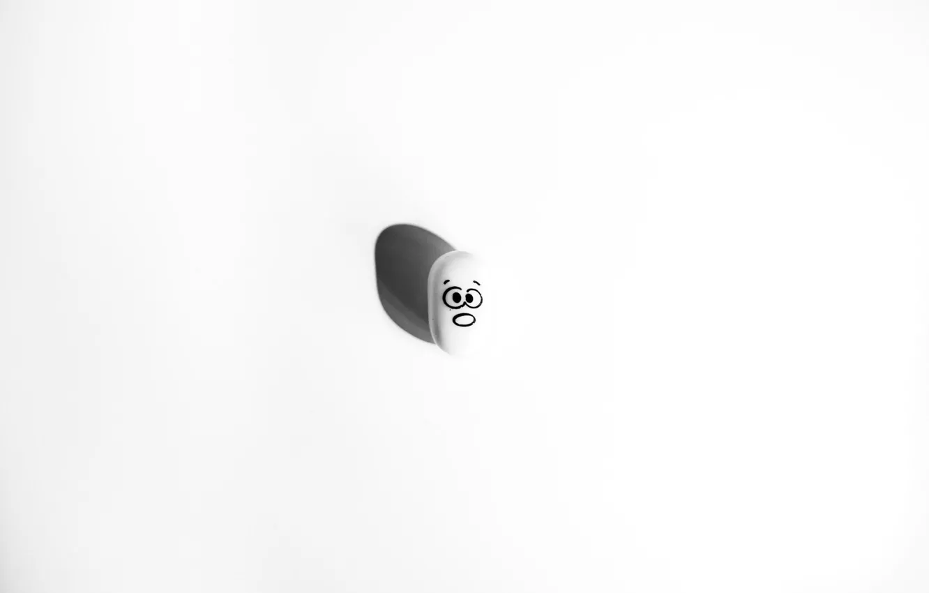 Photo wallpaper face, Tic tac, shadow