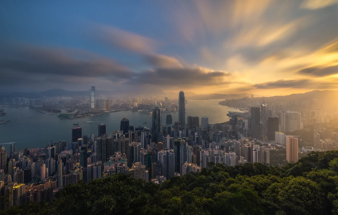 Photo wallpaper the city, building, home, Hong Kong, China