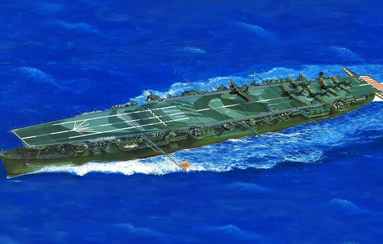 Photo wallpaper aircraft carrier, IJN, zuiho