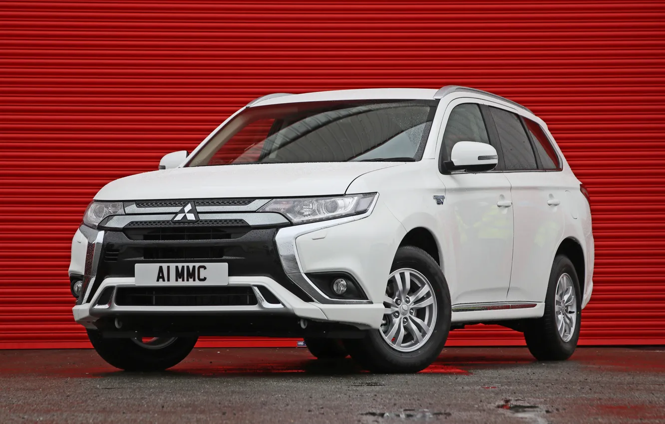 Photo wallpaper white, crossover, Outlander, Mitsubishi Outlander, Restyling, Outlander MMC