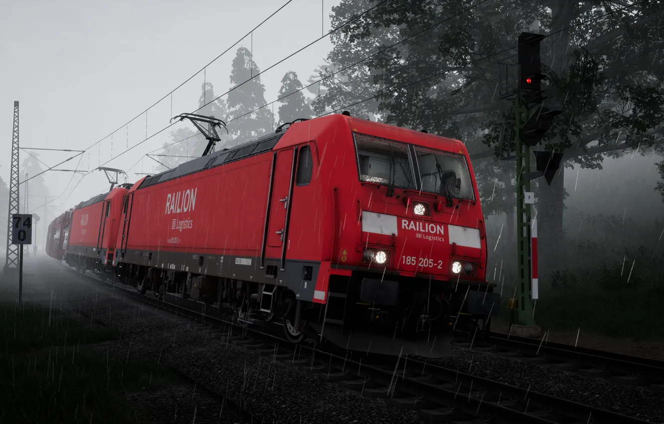 Photo wallpaper train, Germany, train, locomotive, Russia, Train Sim World 2020