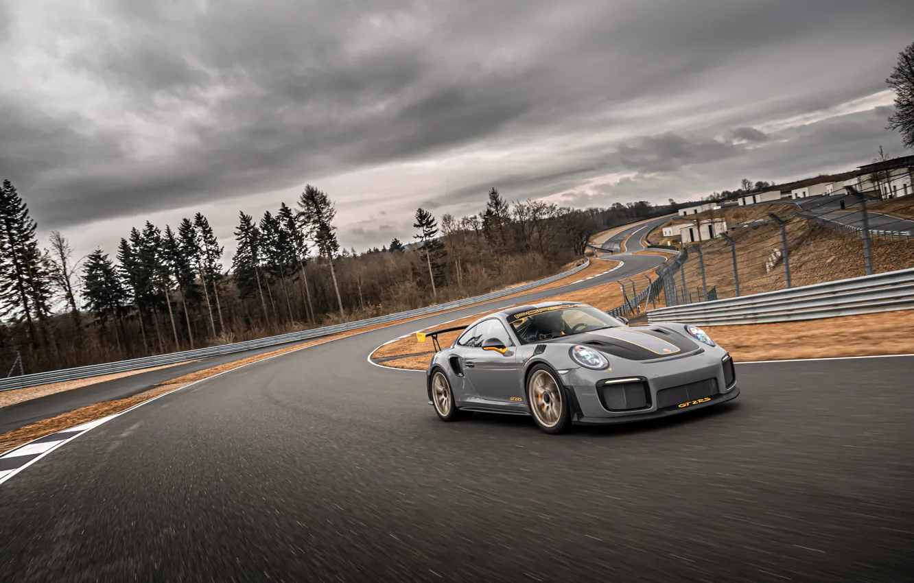 Photo wallpaper overcast, speed, 911, Porsche, racing track, GT2 RS, 991, Edo Competition