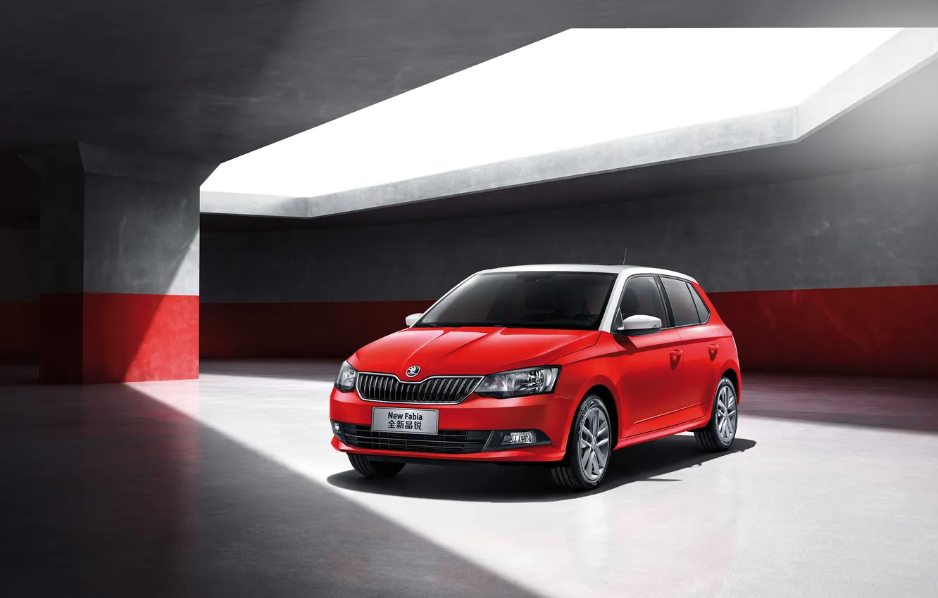 Photo wallpaper Skoda, Skoda, Fabia, Fabia, 2015, CN-spec