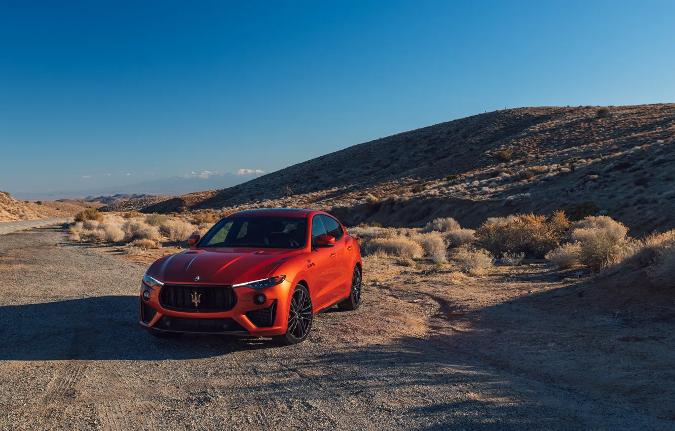 Photo wallpaper Maserati, front view, Levante, Maserati Levante Trofeo