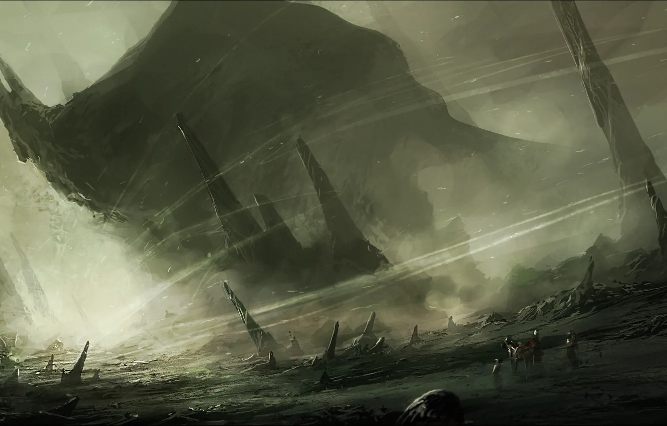 Photo wallpaper ChrisCold, Ice Cave, old roads, YongWei Sun on ArtStation