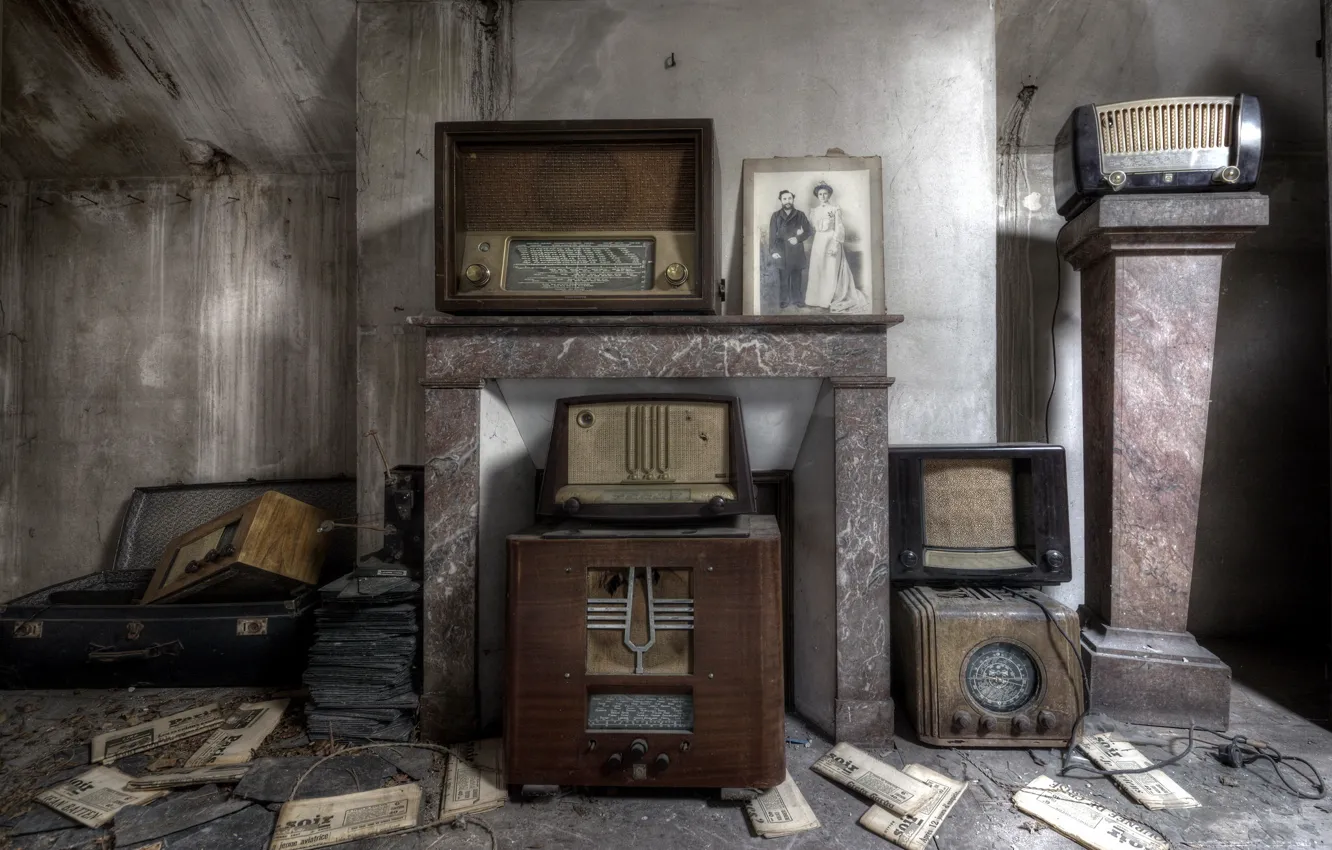 Photo wallpaper background, radio, receiver