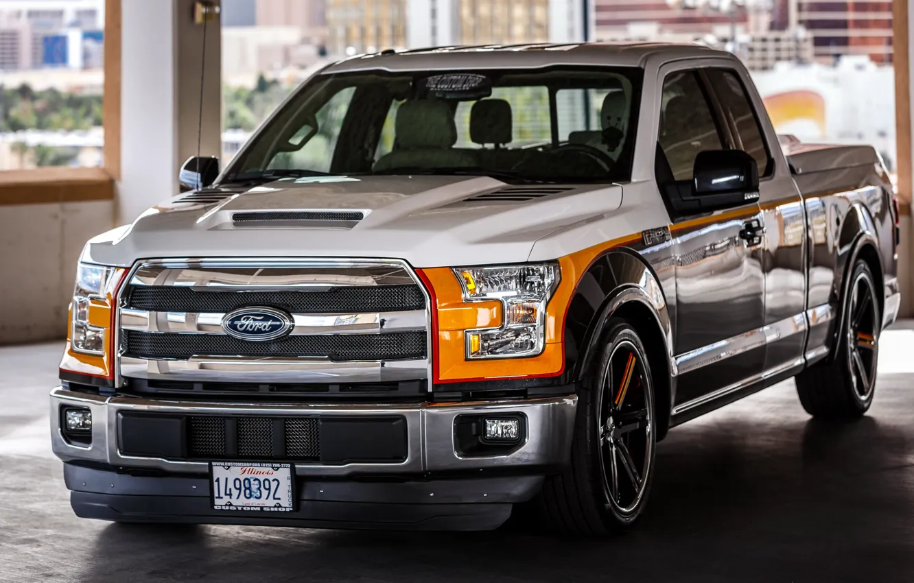 Photo wallpaper Ford, pickup, F-150, Lariat, 2014, SEMA 2014, The Custom Shop