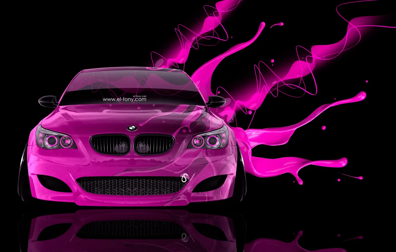 Photo wallpaper Black, Pink, BMW, Pink, BMW, Wallpaper, Background, Car