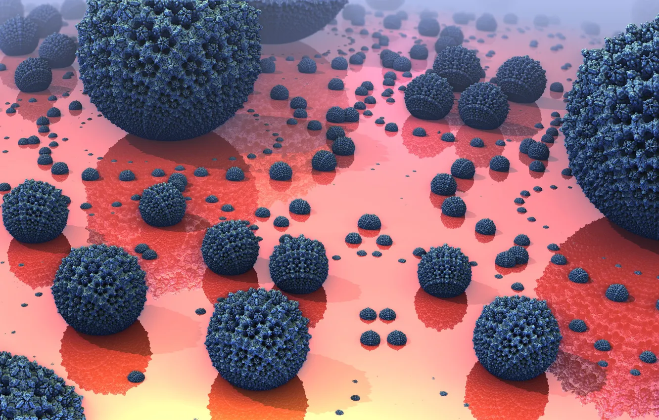 Photo wallpaper balls, pattern, 3D graphics