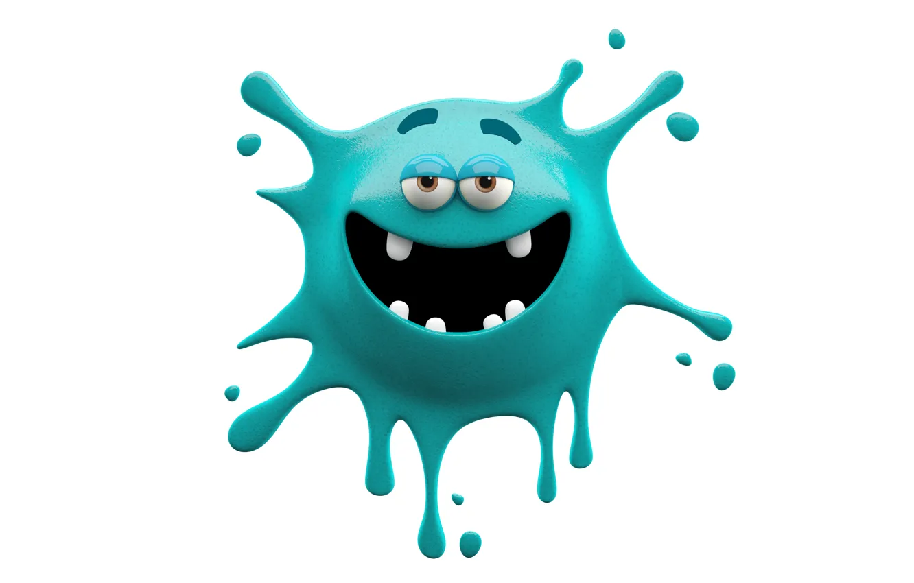 Photo wallpaper monster, smile, paint, funny, cute, Character