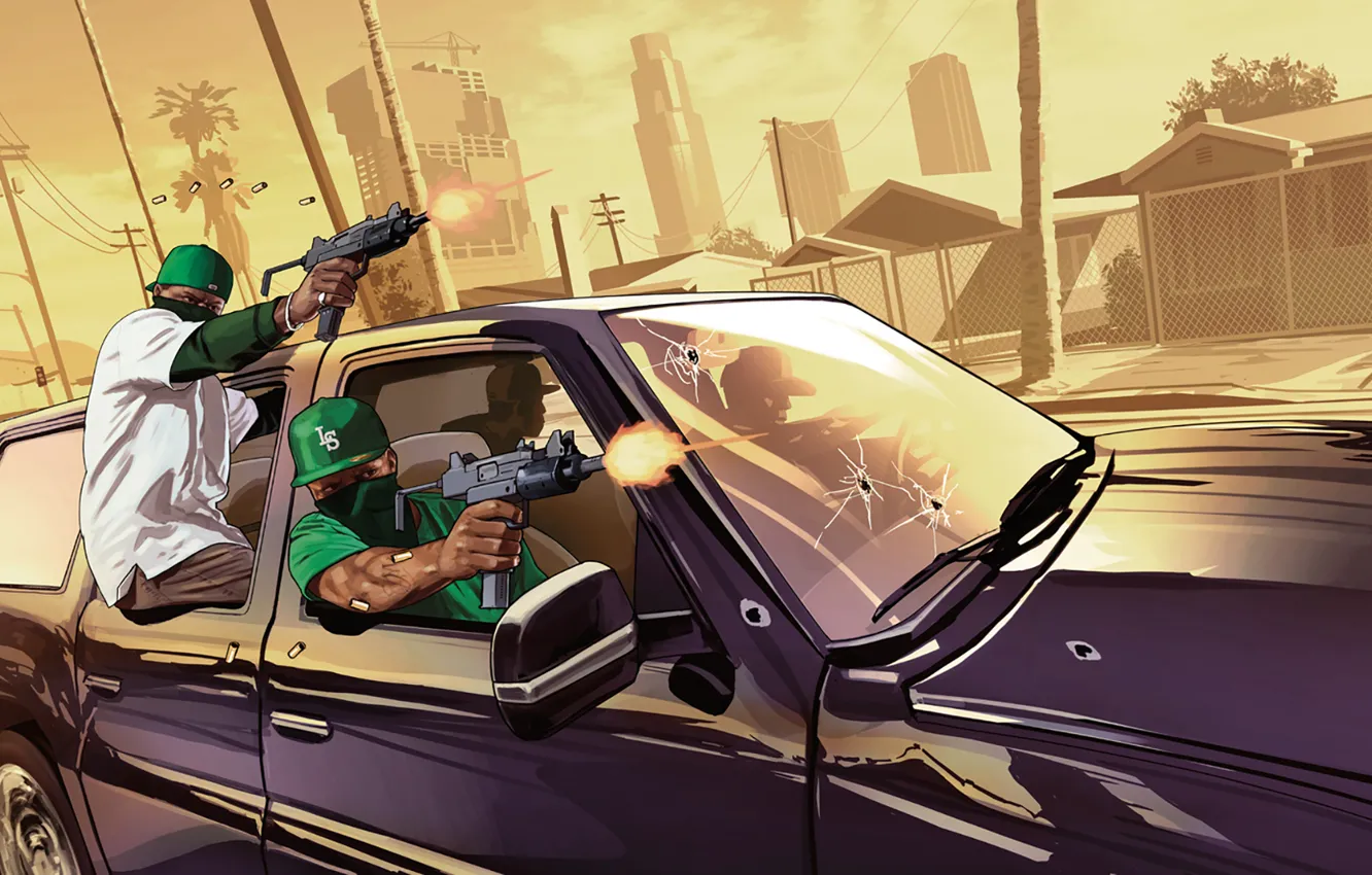 Photo wallpaper CA, gang, gta5, Grove Street, The Saints