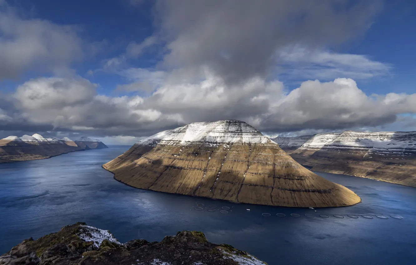 Photo wallpaper Faroe Islands, Norðoyar, Klaksvík