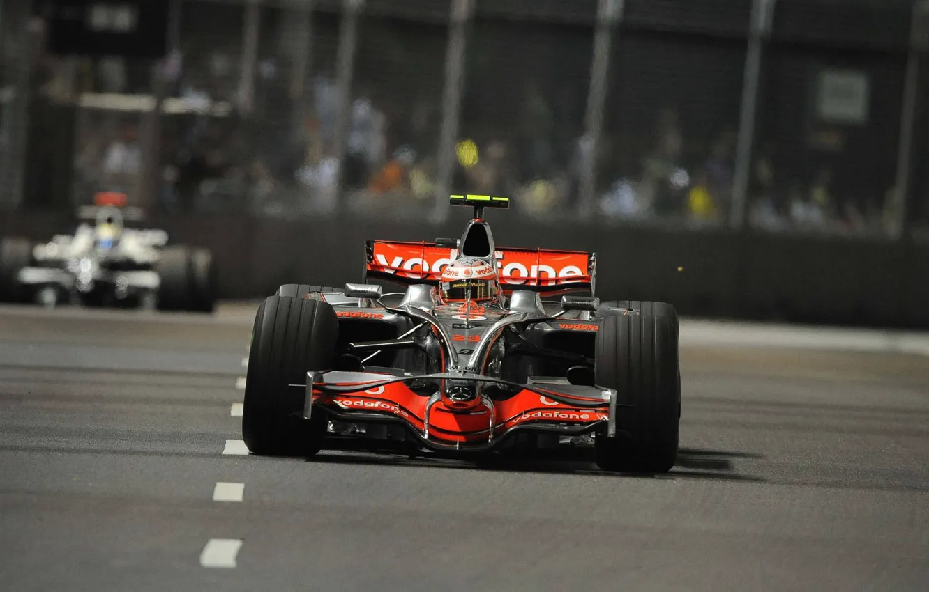 Photo wallpaper night, lights, photo, race, speed, track, 2008, the car