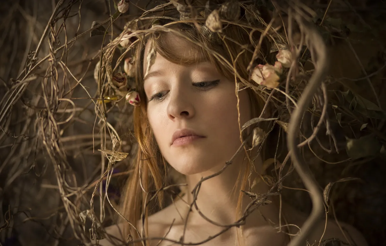 Photo wallpaper look, girl, portrait