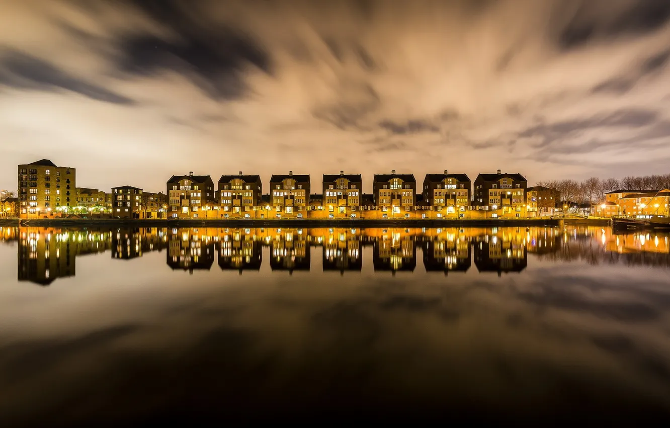 Photo wallpaper London, England, United Kingdom, Dockside