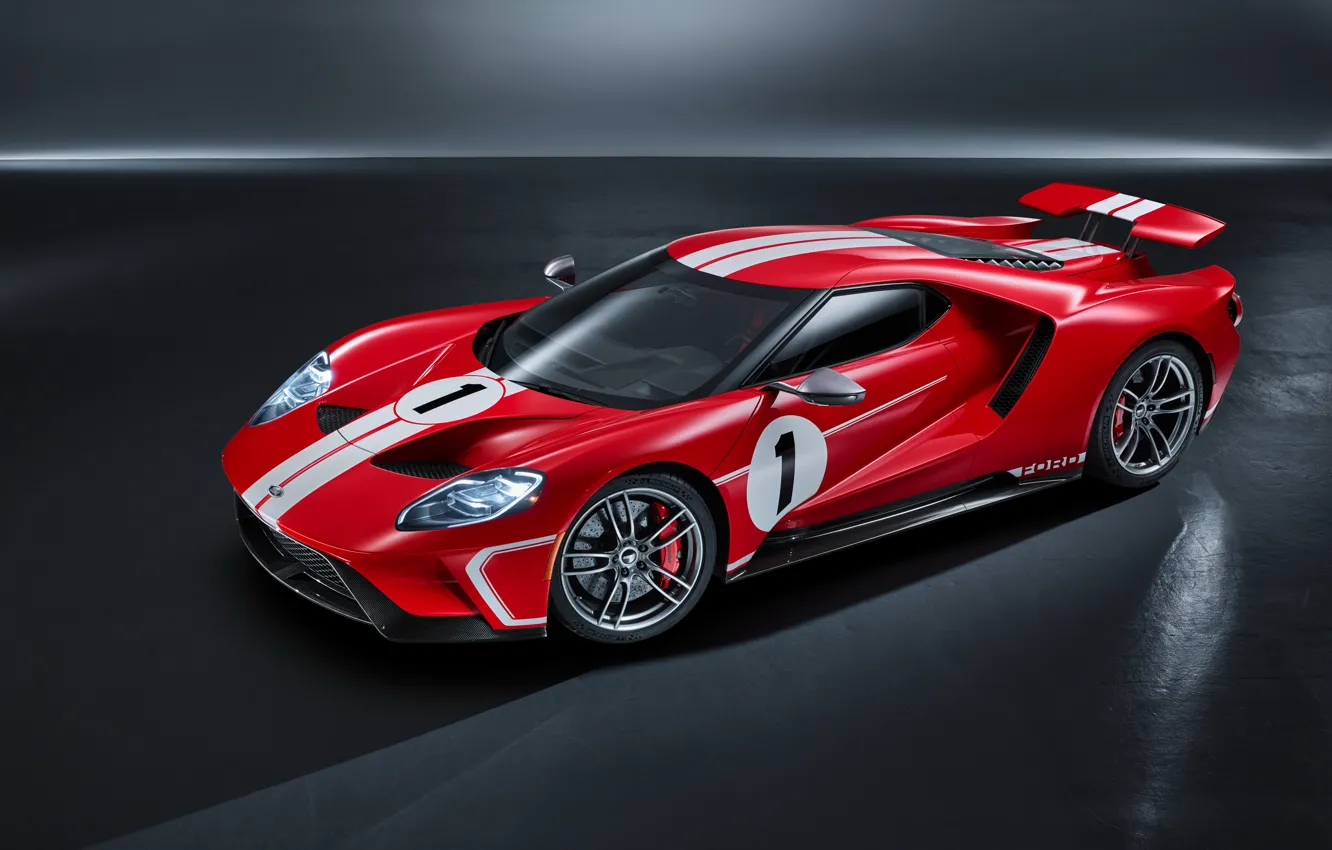 Photo wallpaper Ford, supercar, Ford GT, 2018, 67 Heritage Edition