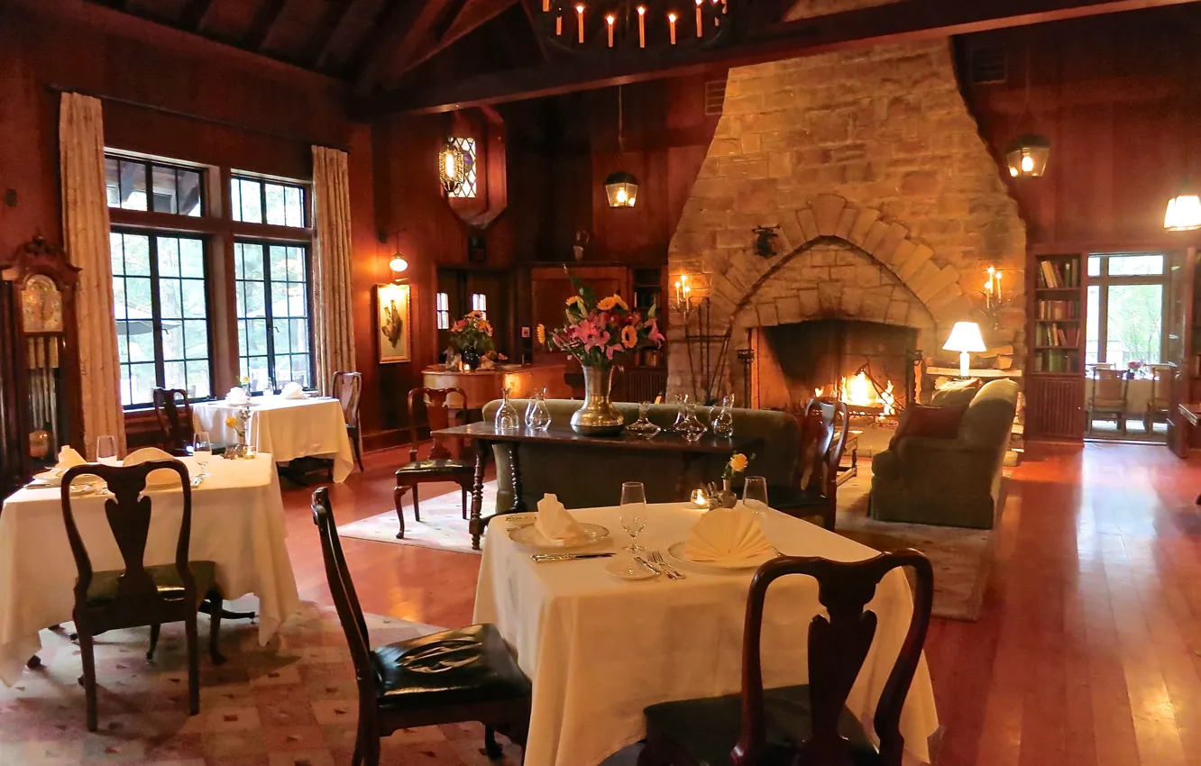 Photo wallpaper design, style, Villa, interior, restaurant, dining room