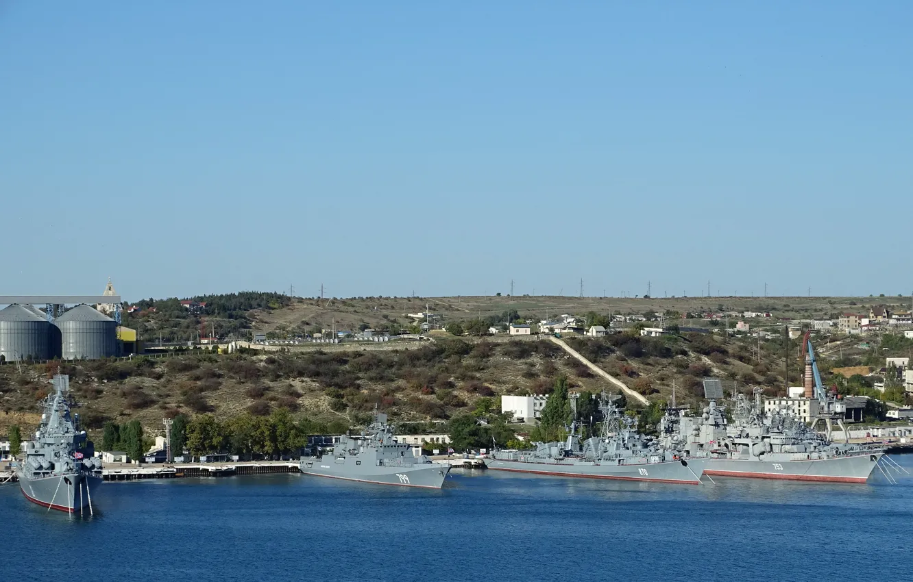 Photo wallpaper ships, Bay, Sevastopol