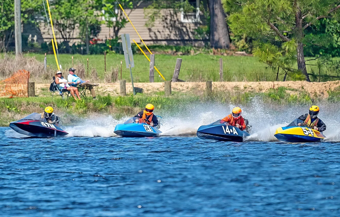 Photo wallpaper race, boat, speed