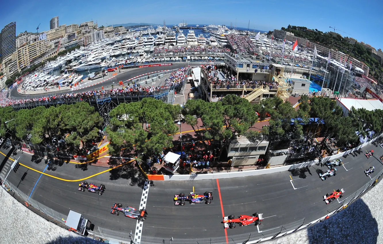 Photo wallpaper Start, Monaco F1, GP MONACO