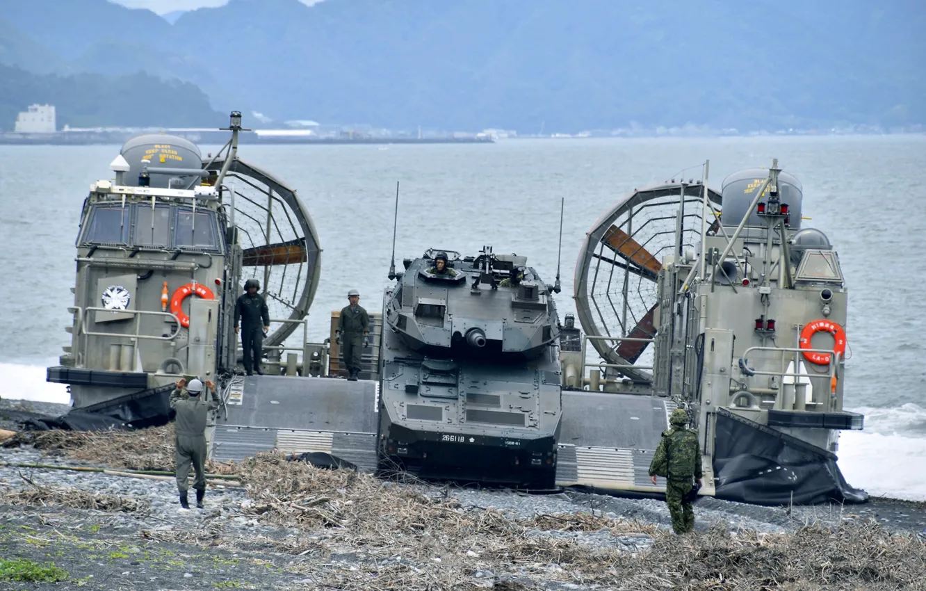Photo wallpaper Japan, exercises, unloading equipment