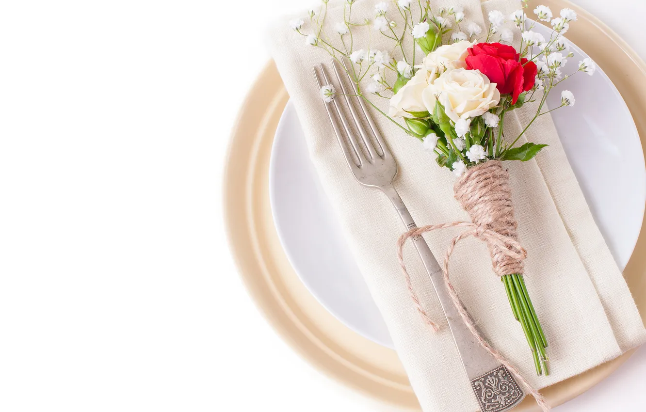 Photo wallpaper flowers, roses, red rose