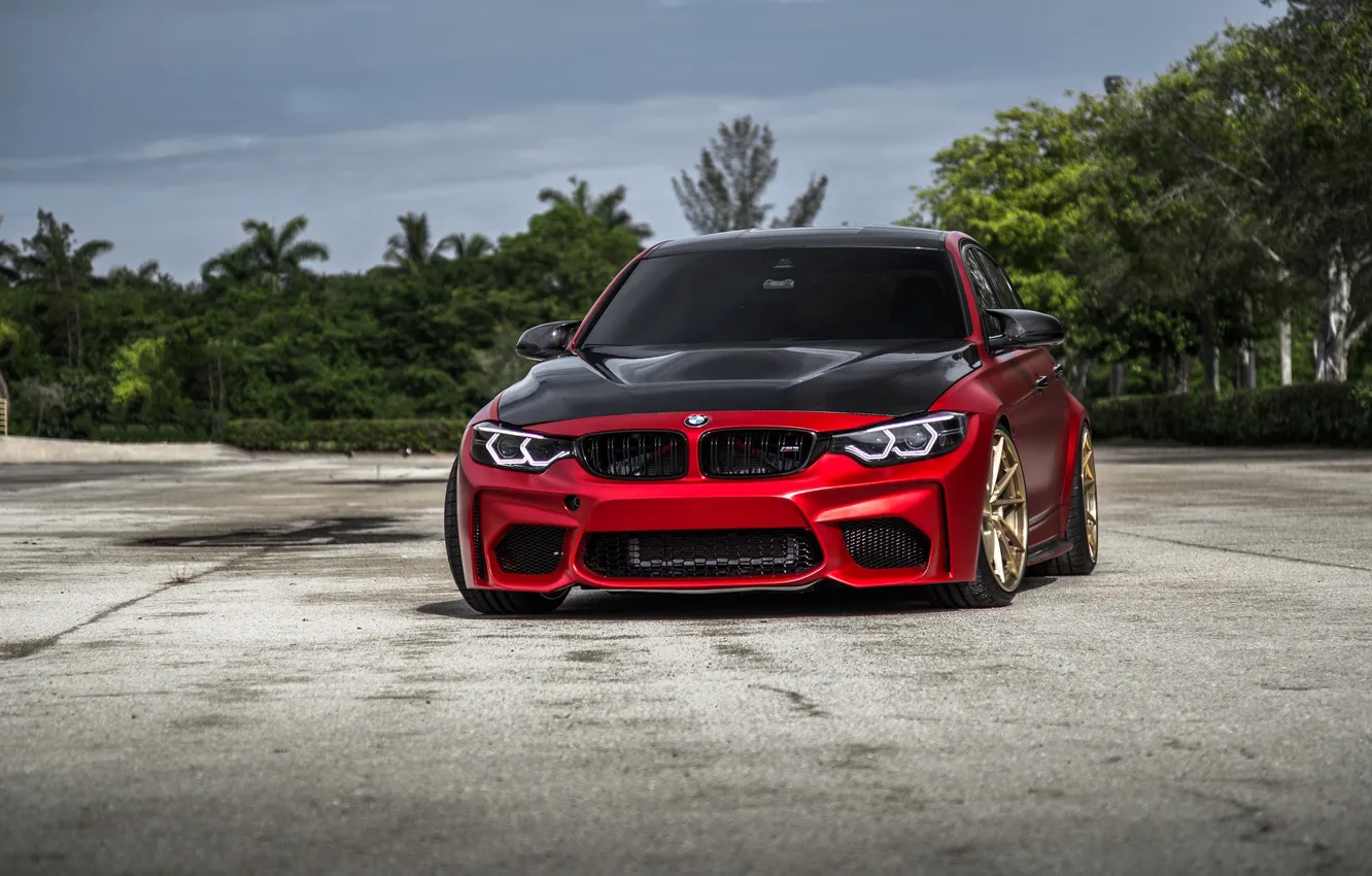 Photo wallpaper BMW, Carbon, RED, F80, Sight, LED, Evel
