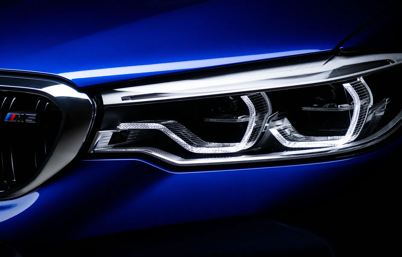 Photo wallpaper headlight, 2018, the front part, BMW M5, F90