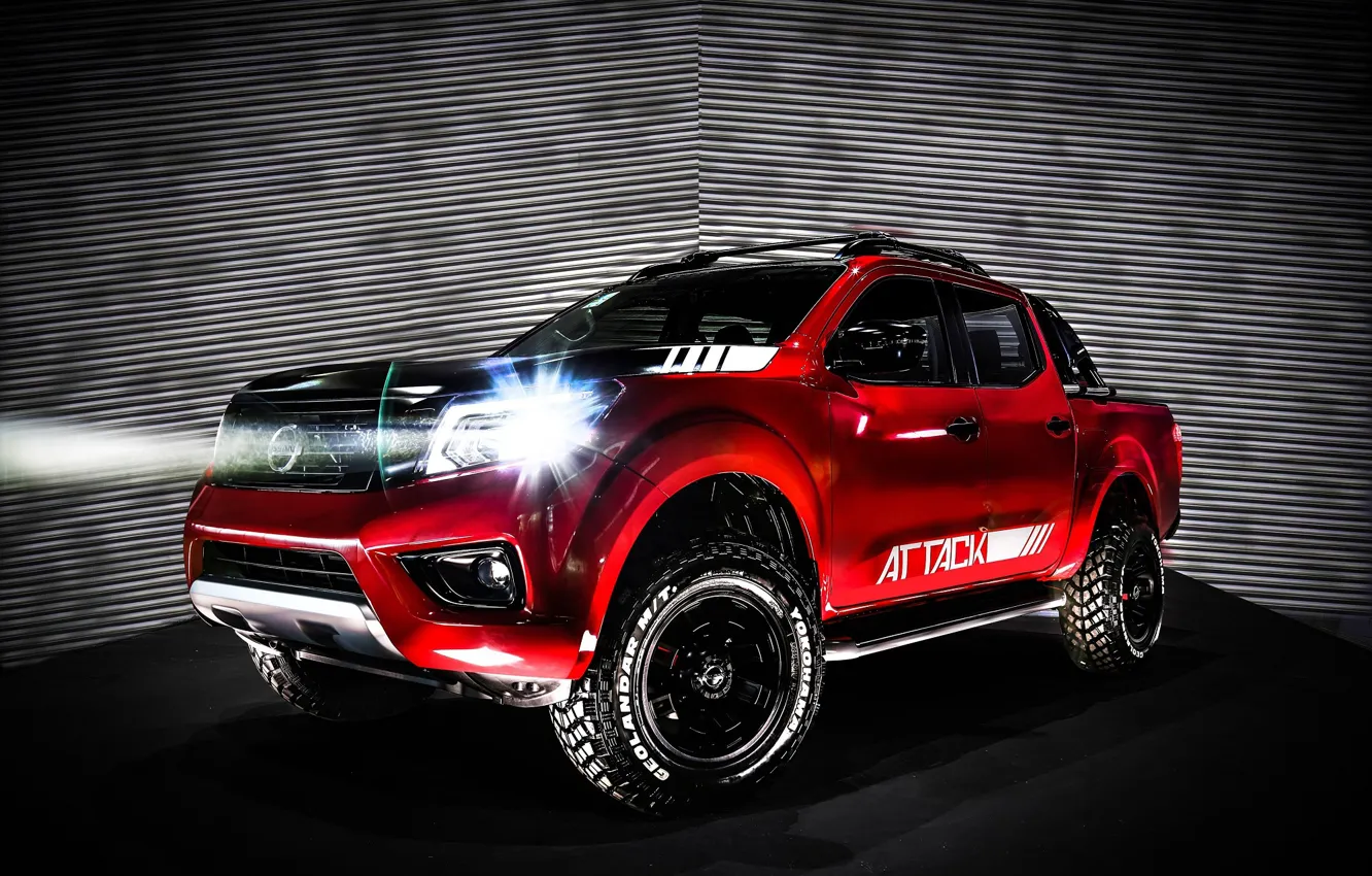 Photo wallpaper red, jeep, car, Nissan/Datsun