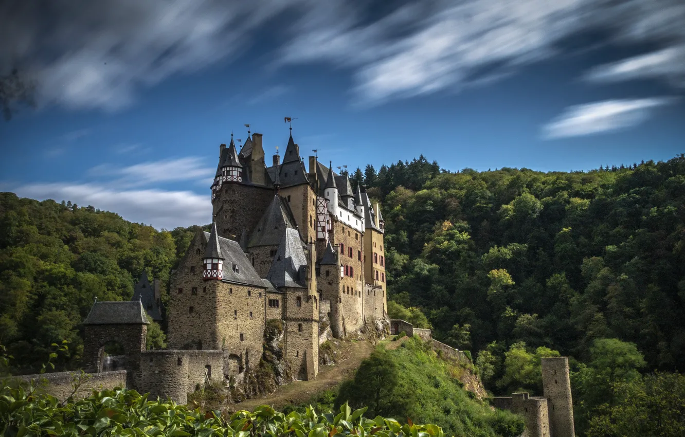 Photo wallpaper the sky, clouds, castle, Germany, ELTZ