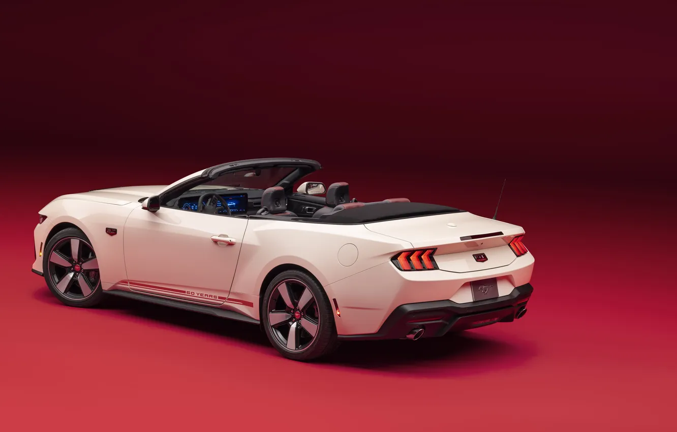 Photo wallpaper Ford, Mustang, Ford, Convertible, Mustang GT, 2025, limited edition, 60th Anniversary Package
