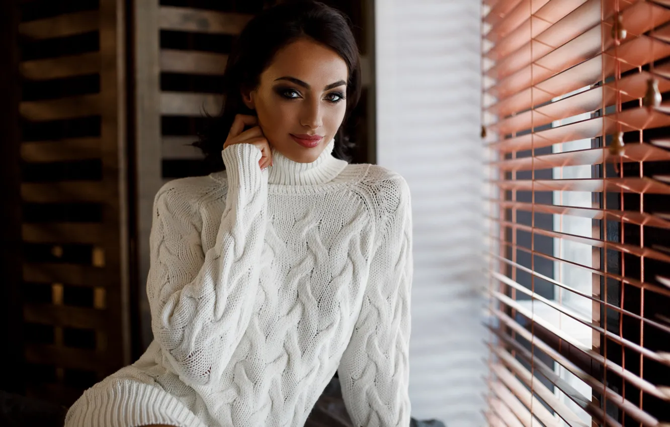 Photo wallpaper look, girl, brunette, Alexander Sasin, Ales Vislocky