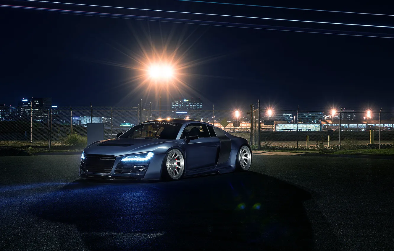 Photo wallpaper Audi, Light, Design, Front, Sportcar, Airport, Prior