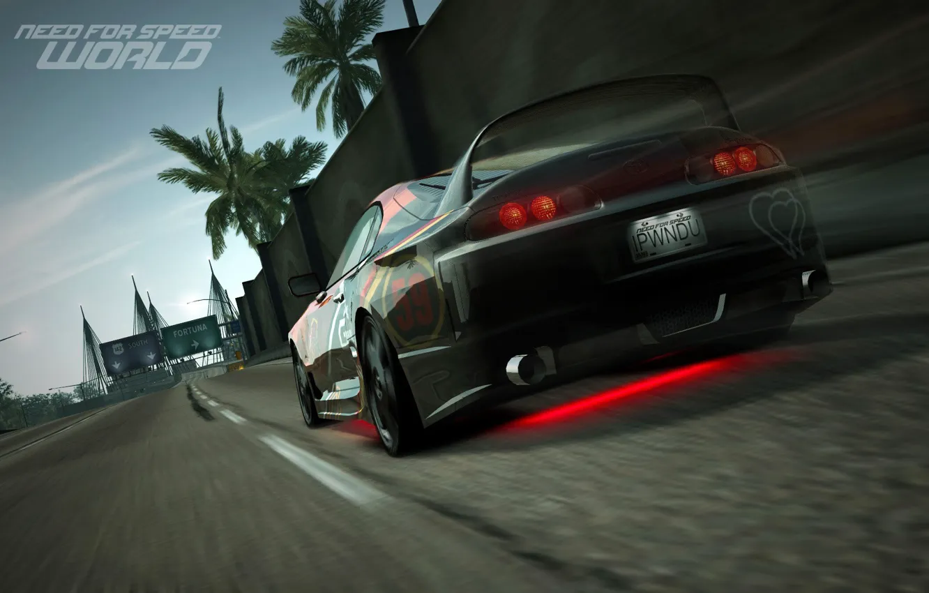 Photo wallpaper road, race, tuning, Toyota Supra, Need for Speed world