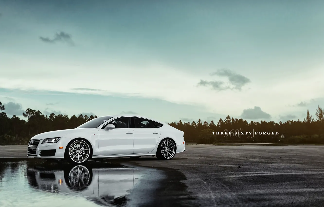 Photo wallpaper white, 360forged, Audi A7 Sportback
