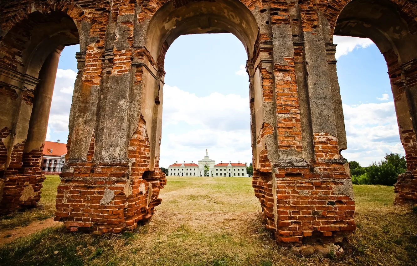 Photo wallpaper Belarus, Belarus, the ruins of the castle, ruzhansky palace, Ruzhany, Sapieha