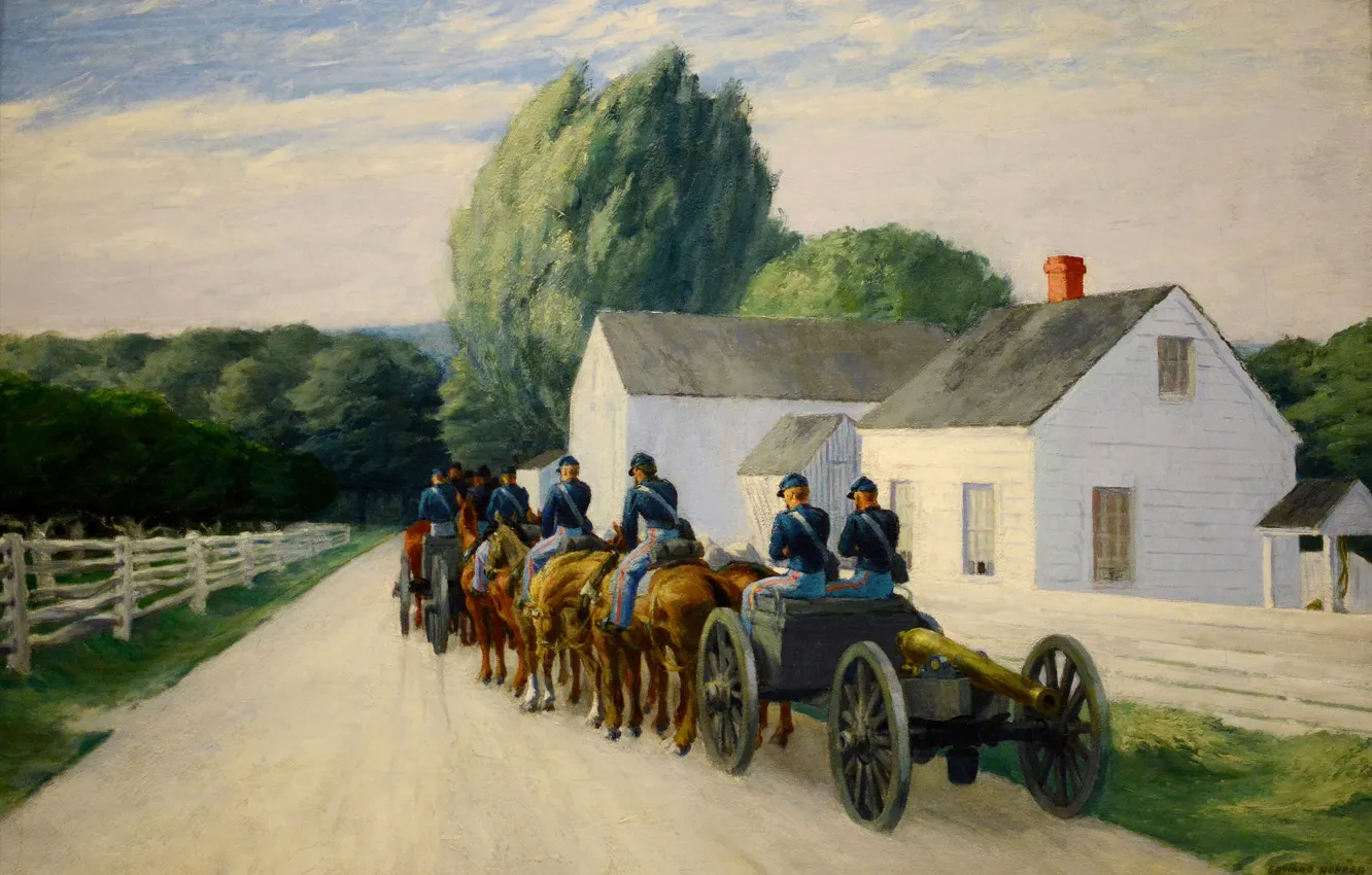 Photo wallpaper 1940, Edward Hopper, Light Battery at Gettysburg